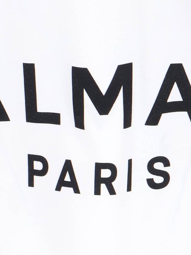 Short Sleeve T-Shirt BF1EE020BB02 GAB BLANC NOIR - BALMAIN - BALAAN 5