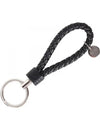 Intrecciato Leather Key Holder Black - BOTTEGA VENETA - BALAAN 2