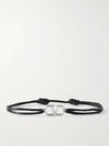 Garavani Vlogo silvertone metal cord bracelet black - VALENTINO - BALAAN 2