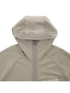 Garment Dyed One-Pocket Cotton Zip Up Hoodie Pale Taupe - TEN C - BALAAN 4