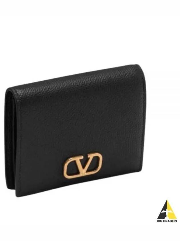 5W0P0R39 SNP 0NO 5W2P0R39 V logo signature half wallet - VALENTINO - BALAAN 1