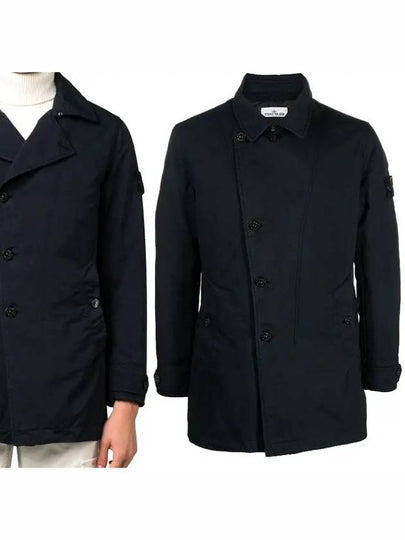 Wappen Patch Single Breasted Jacket Navy - STONE ISLAND - BALAAN 2