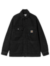 Garrison Logo Patch Cotton Shirt Jacket Black - CARHARTT WIP - BALAAN 2