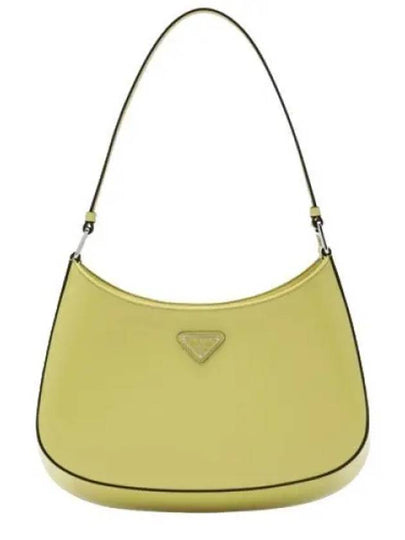 Triangular Logo Cleo Brushed Leather Shoulder Bag Yellow - PRADA - BALAAN 2