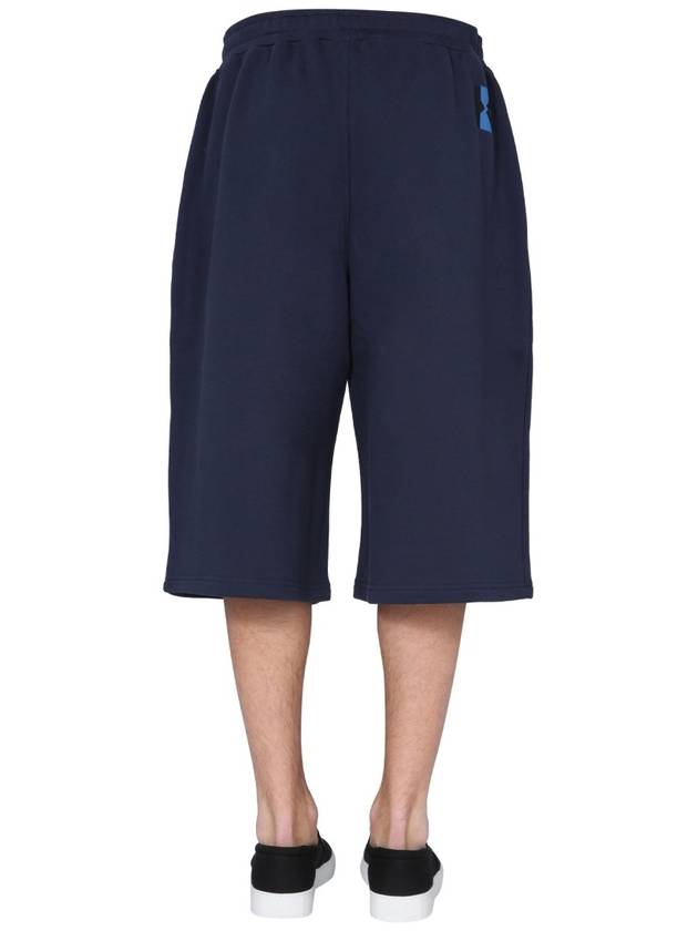 Cross Logo Cotton Shorts Midnight Blue - KENZO - BALAAN 5