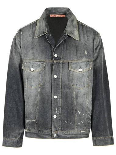 Oversized Fit Denim Jacket Black - ACNE STUDIOS - BALAAN 1