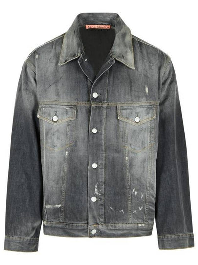 Oversized Fit Denim Jacket Black - ACNE STUDIOS - BALAAN 2