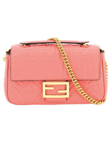 Baguette Medium Nappa Leather Chain Shoulder Bag Pink - FENDI - BALAAN 1