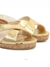 Python gold glitter wedge heel sandals shoes - JIMMY CHOO - BALAAN 8