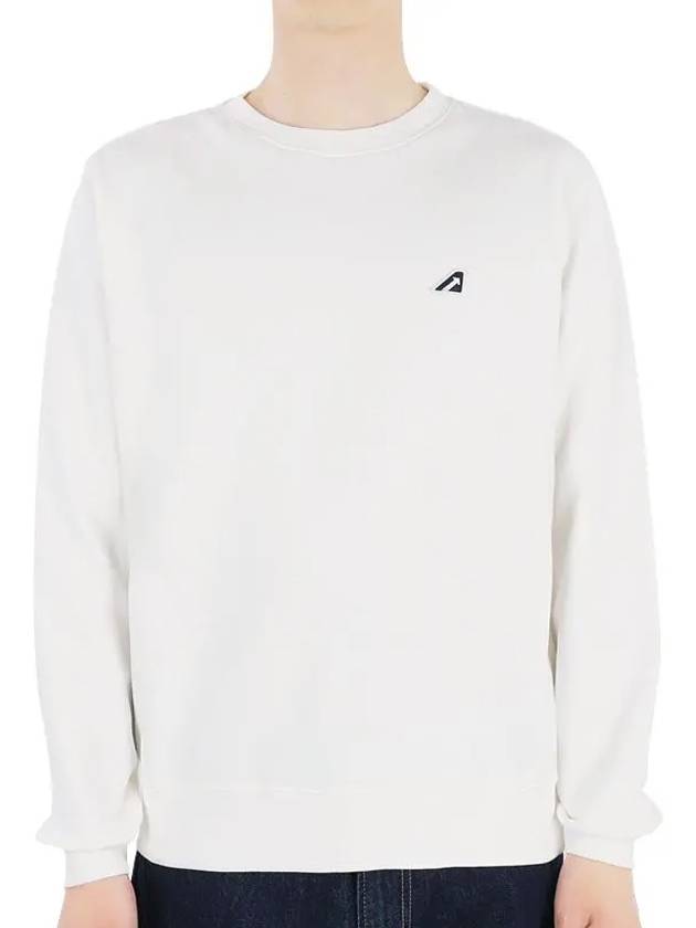 Iconic Logo Print Cotton Sweatshirt White - AUTRY - BALAAN 2