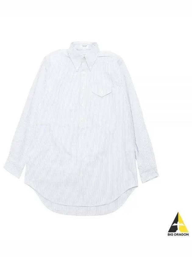 IVY BD Shirt B Navy Candy Stripe Oxford 24S1A027 OR062 ZT180 Striped - ENGINEERED GARMENTS - BALAAN 1