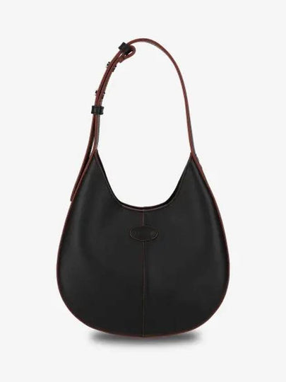 DI Logo Debossed Shoulder Bag Black - TOD'S - BALAAN 2