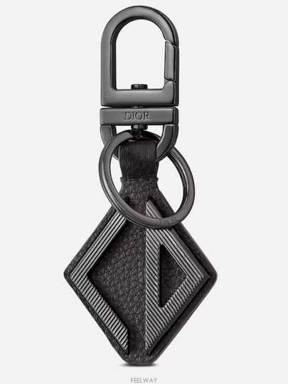 CD Diamond Signature Key Holder Black - DIOR - BALAAN 2