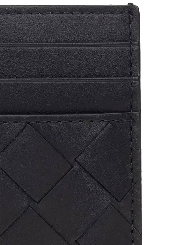 Intrecciato Leather Card Wallet Black - BOTTEGA VENETA - BALAAN 5