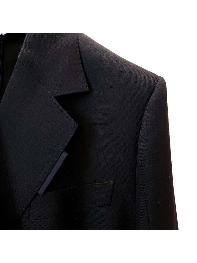 Women's Wool Tailored Blazer Jacket Black - BURBERRY - BALAAN.