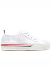 Women's Madras Canvas Collegiate Low Top Sneakers Light Pink - THOM BROWNE - BALAAN 2