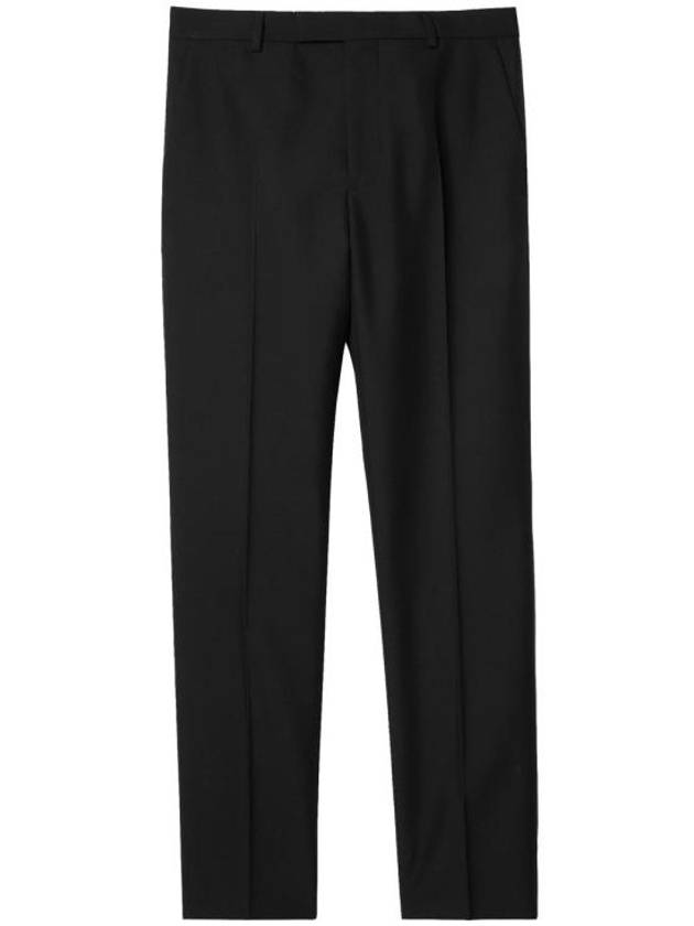 Wool blend straight pants black - GUCCI - BALAAN 1