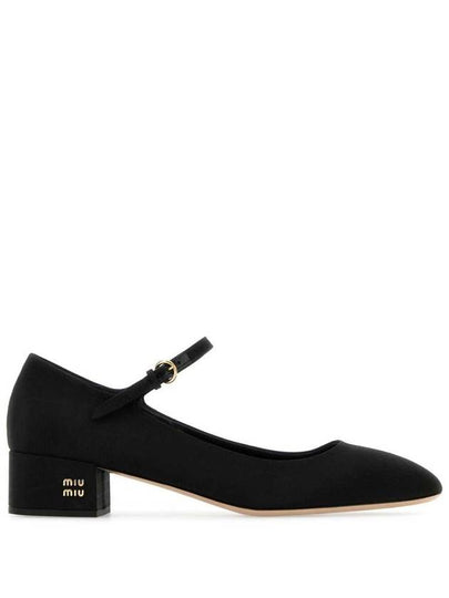 Moire Fabric Pumps Heel Black - MIU MIU - BALAAN 2