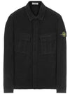 Wappen Patch Two Pocket Shirt Jacket Black - STONE ISLAND - BALAAN 3