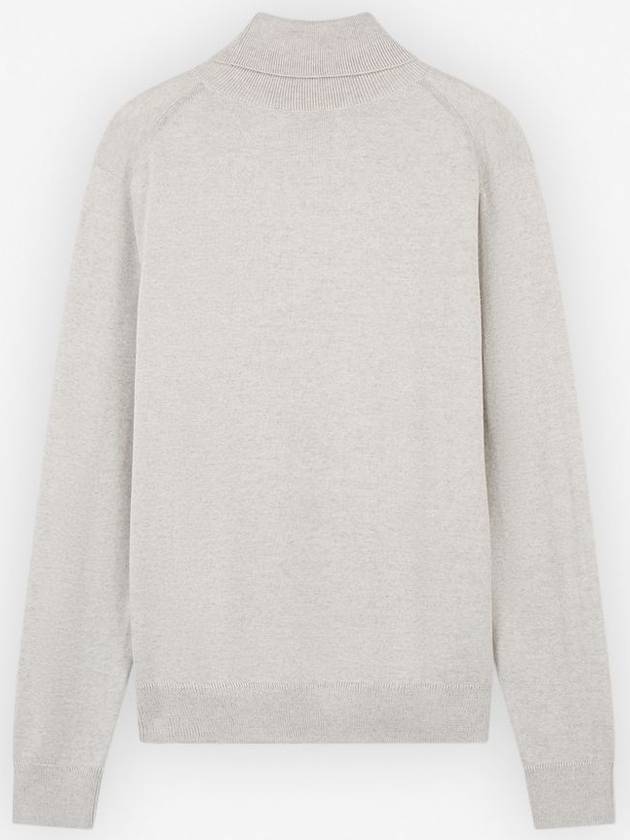 Fox Head Patch Turtleneck Knit Top Light Grey Melange - MAISON KITSUNE - BALAAN 3