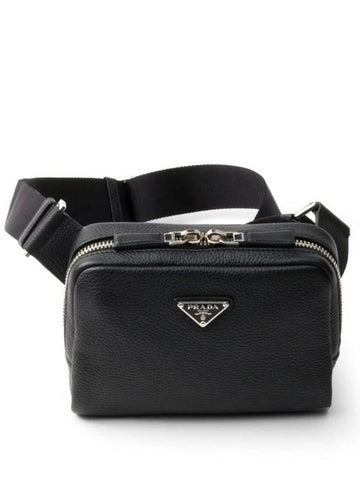 Leather Cross Bag Black - PRADA - BALAAN 1