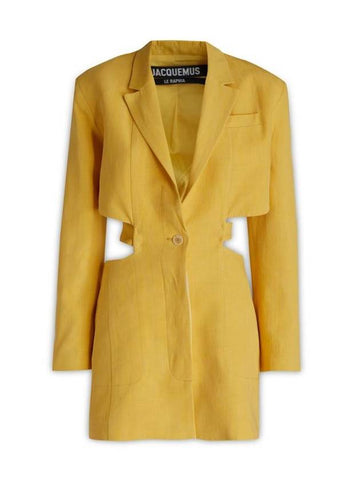 La Robe Bari Blazer Midi Dress Yellow - JACQUEMUS - BALAAN 1