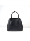 Double Saffiano Leather Mini Bag Black - PRADA - BALAAN 3