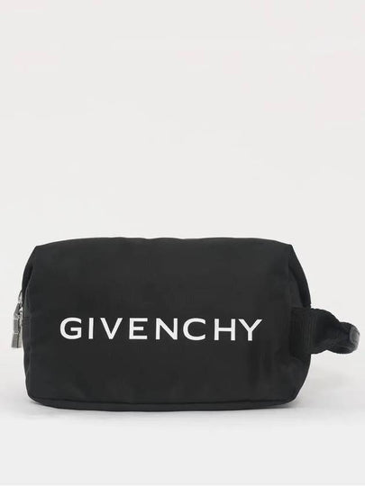 Logo Print Zipped Pouch Bag Black - GIVENCHY - BALAAN 2