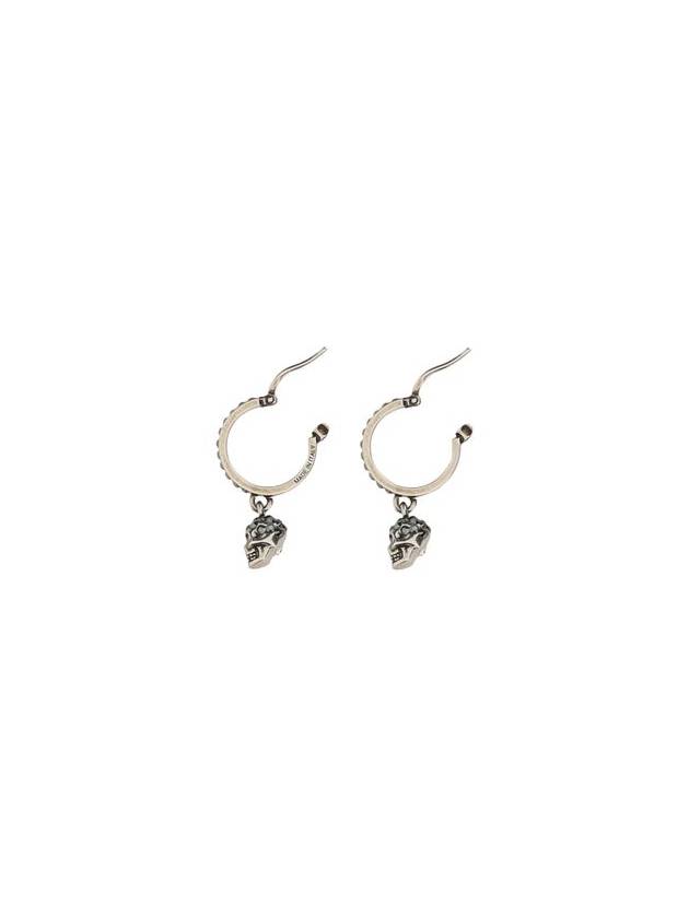 skull hoop earrings silver - ALEXANDER MCQUEEN - BALAAN 4