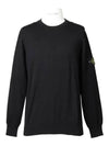 Logo Patch Knit Top Black - STONE ISLAND - BALAAN 2