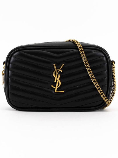 Lou Small Leather Cross Bag Black - SAINT LAURENT - BALAAN 2