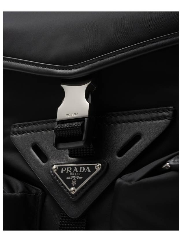 Re-Nylon Leather Shoulder Bag Black - PRADA - BALAAN 7