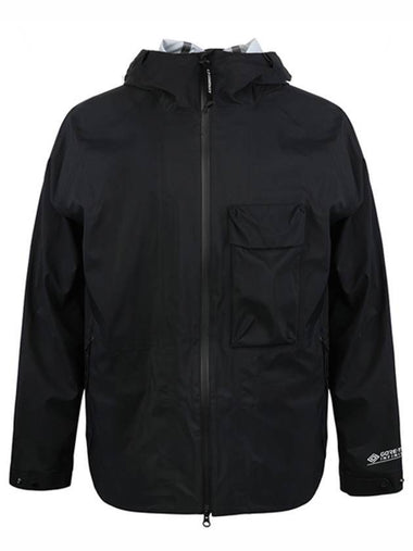 Gore-Tex 3L Infinium Goggles Hooded Jacket Black - CP COMPANY - BALAAN 1