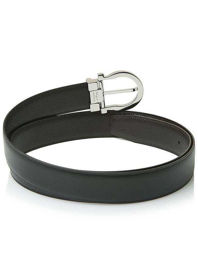 Ferragamo Men's Gancini Doublesided Belt 67 9781 NERO HICKORY 0675140 - SALVATORE FERRAGAMO - BALAAN 4