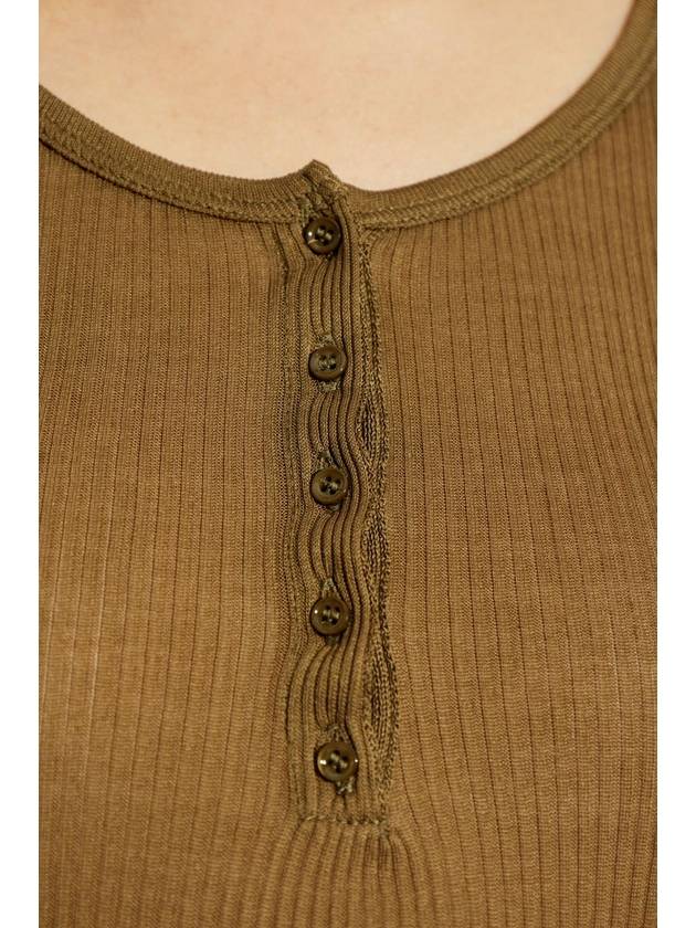 Isabel Marant Ribbed Top Lamyli, Women's, Green - ISABEL MARANT - BALAAN 5