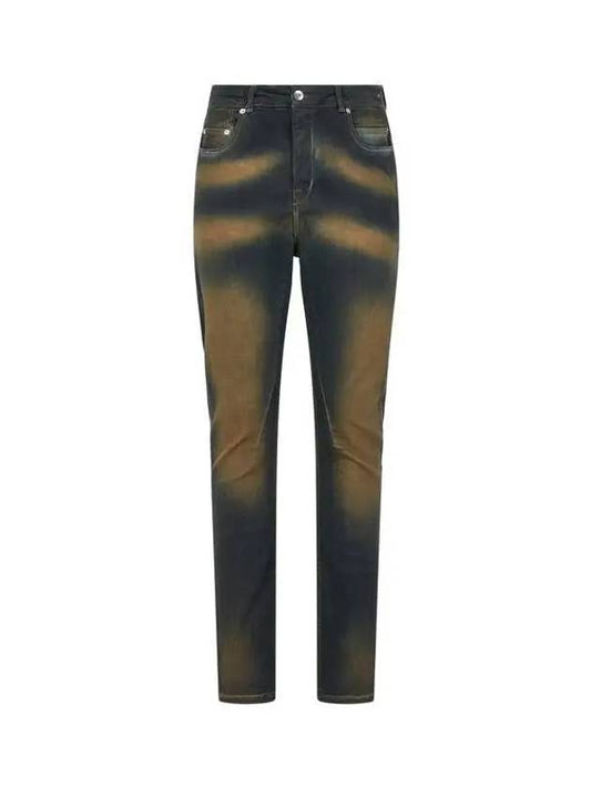 MEN DRKSHDW Washed Slim Denim Pants Brown - RICK OWENS - BALAAN 1