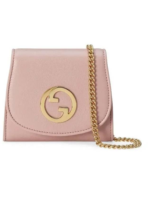 Blondie Medium Chain Strap Half Wallet Pink - GUCCI - BALAAN 1