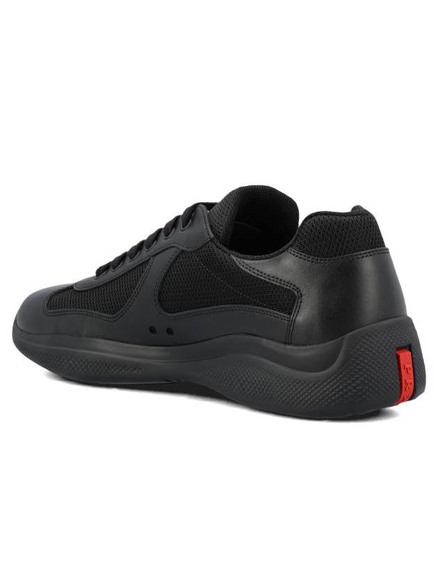 America's Cup Leather Low Top Sneakers Black - PRADA - BALAAN 4