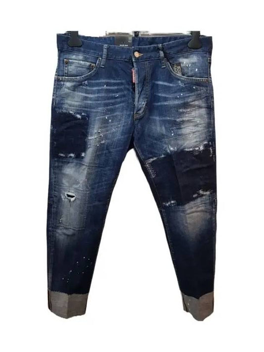 Men's Dark Patch Washed Sailor Jeans Blue - DSQUARED2 - BALAAN 2