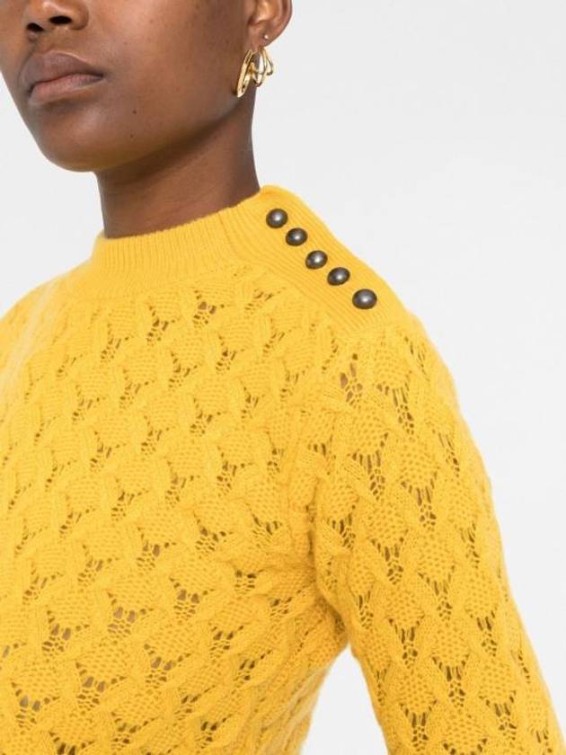 Theodor Wool Cashmere Knit Top Yellow - MAX MARA SPORTMAX - BALAAN 3