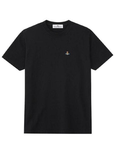 ORB Logo Cotton Short Sleeve T-Shirt Black - VIVIENNE WESTWOOD - BALAAN 2