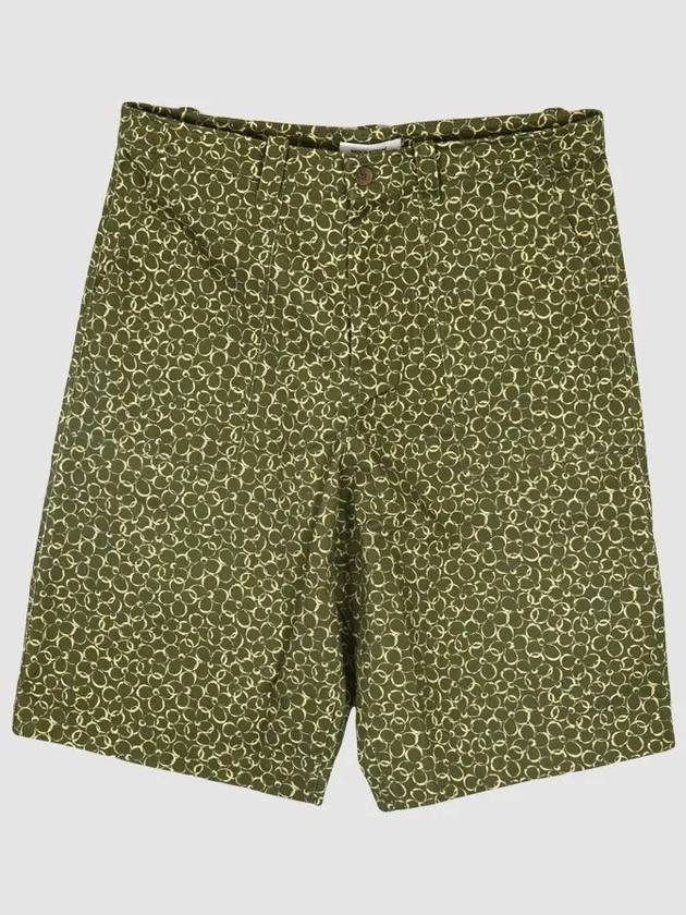 Floral Print Shorts Khaki - MAISON KITSUNE - BALAAN 2