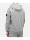 Cotton Fleece Garment Dyed Hoodie Grey - STONE ISLAND - BALAAN 4