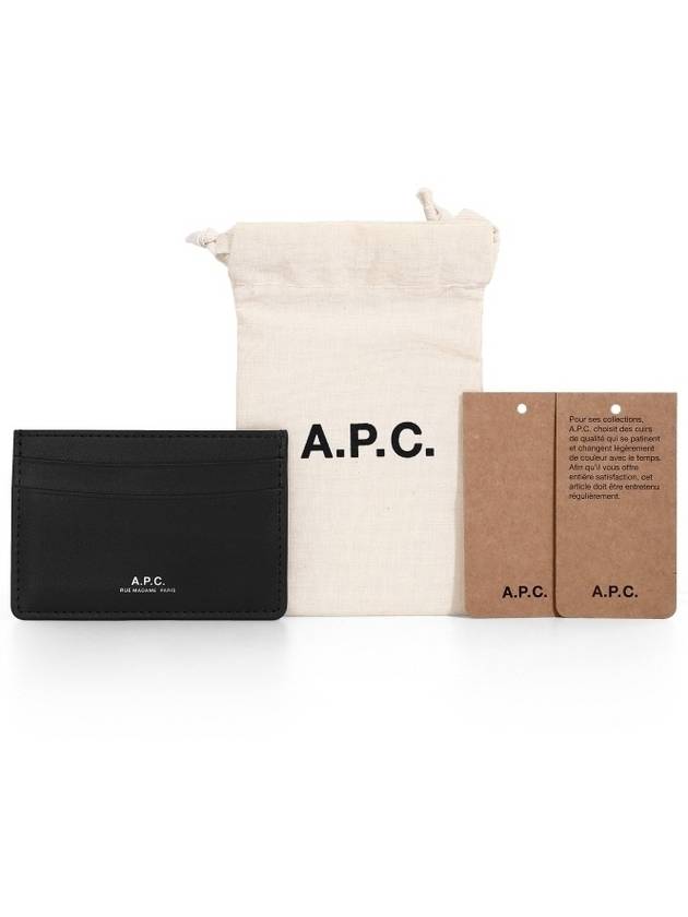 Andre Logo Card Wallet Black - A.P.C. - BALAAN 5