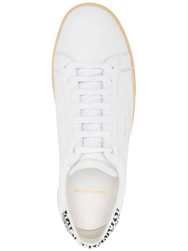 Men's Court Classic Low Top Sneakers White - SAINT LAURENT - BALAAN 4