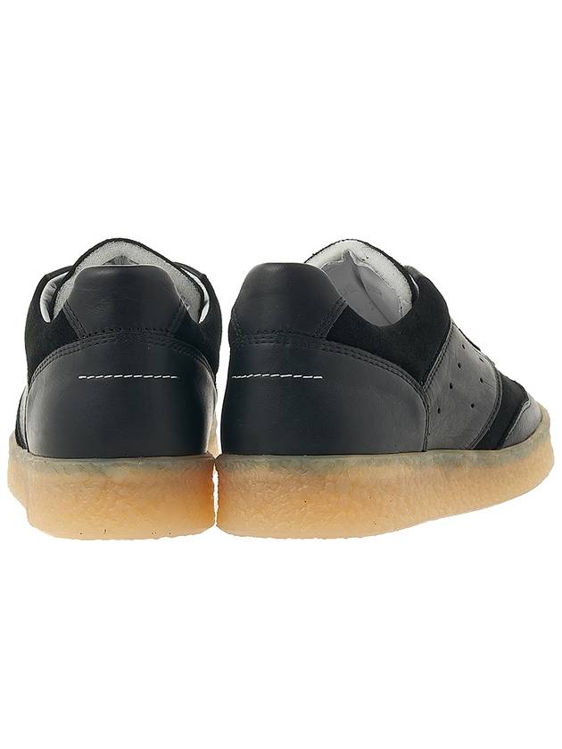 6 Court Suede Leather Low Top Sneakers Black - MAISON MARGIELA - BALAAN 5