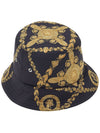 Barocco Print Cotton Bucket Hat Black - VERSACE - BALAAN 4