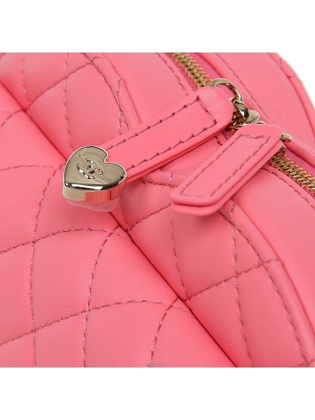 Limited pink heart gold CC logo cross bag chain AS3191 - CHANEL - BALAAN 8