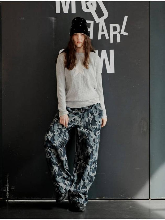 Star Intarsia Knit Gray - AACA - BALAAN 2