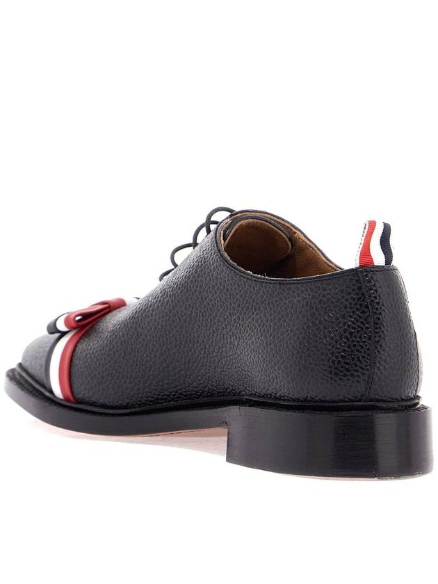 Women's Whole Cut Tricolor Bow Oxford Black - THOM BROWNE - BALAAN 4